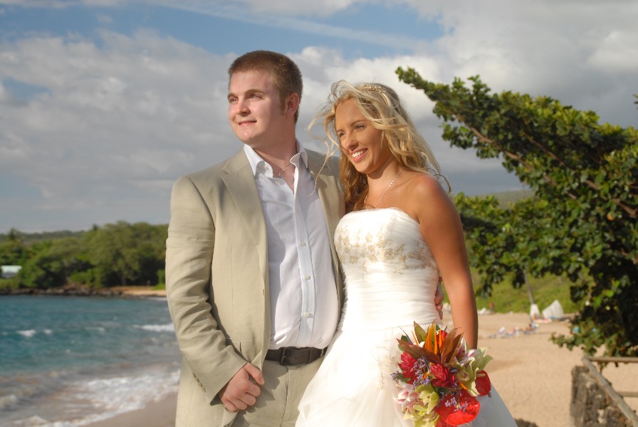 The Wedding photos featured here were taken at Maluaka Beach Makena 